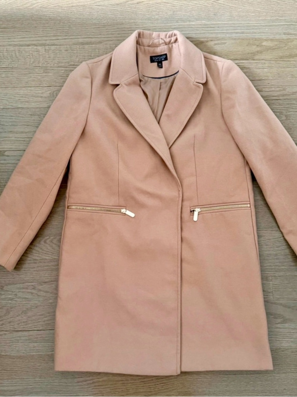Topshop Women's Camel Color Long Coat